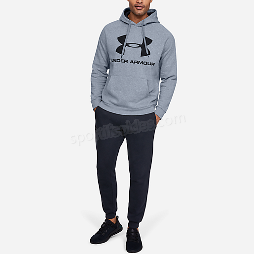 Sweatshirt à capuche homme Rival Fleece Logo UNDER ARMOUR Soldes En Ligne - -4