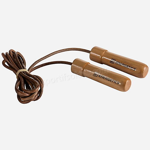 Corde à sauter Leather Jump Rope MARRON ENERGETICS Soldes En Ligne - -0