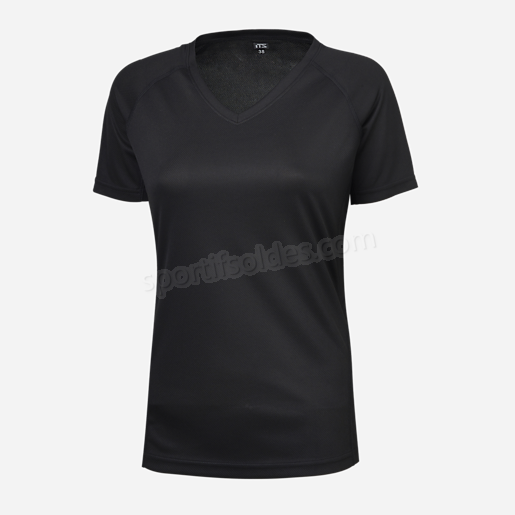 T shirt manches courtes de running femme Paulette NOIR ITS Soldes En Ligne - -0