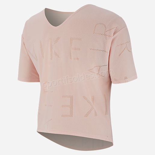 T shirt de running manches courtes femme Nike Air NIKE Soldes En Ligne - -0