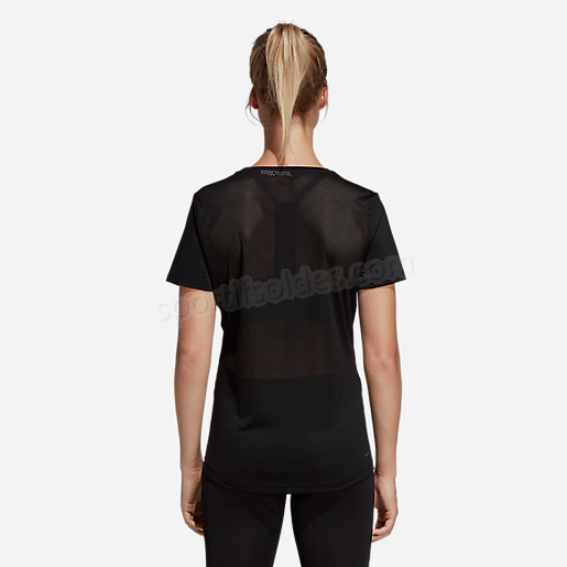 T shirt de training manches courtes femme avec logo Design 2 Move NOIR ADIDAS Soldes En Ligne - -2