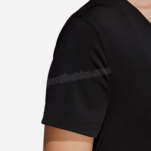 T shirt de training manches courtes femme avec logo Design 2 Move NOIR ADIDAS Soldes En Ligne - -5