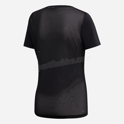 T shirt de training manches courtes femme avec logo Design 2 Move NOIR ADIDAS Soldes En Ligne - -4