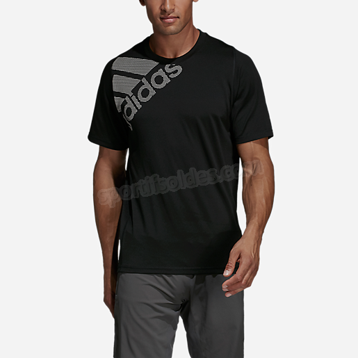 T shirt de training manches courtes homme FreeLift Sport NOIR ADIDAS Soldes En Ligne - -2