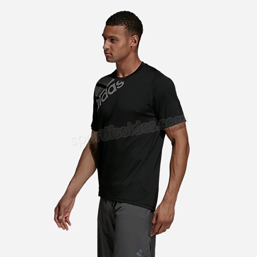 T shirt de training manches courtes homme FreeLift Sport NOIR ADIDAS Soldes En Ligne - -5