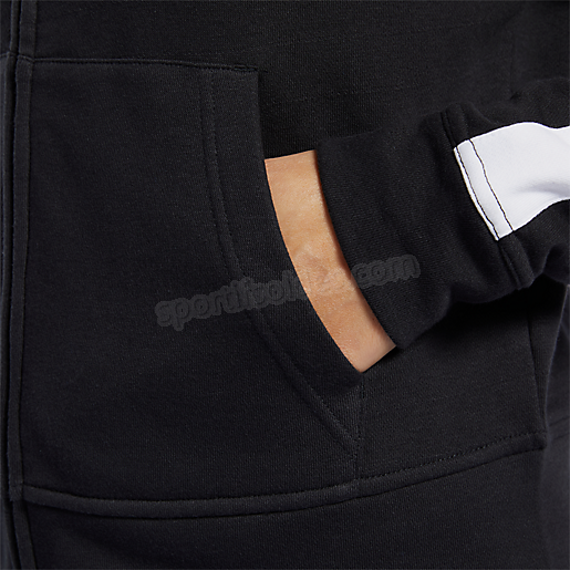 Sweat zippé à capuche femme Te Linear Logo NOIR REEBOK Soldes En Ligne - -1
