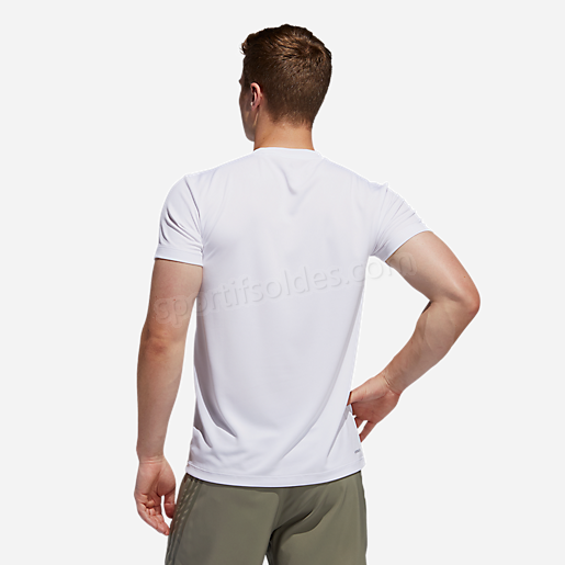 T shirt manches courtes homme Aero 3S Tee BLANC ADIDAS Soldes En Ligne - -1