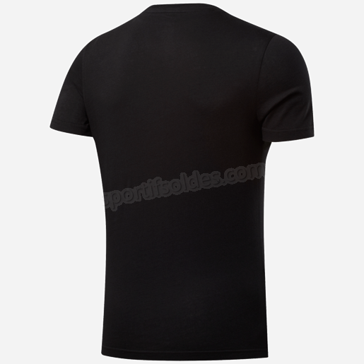 T shirt manches courtes homme Training NOIR REEBOK Soldes En Ligne - -1