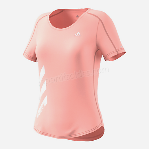 T shirt manches courtes femme Run It 3S ADIDAS Soldes En Ligne - -0