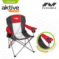 AKTIVE - Chaise De Camping XL Avec Porte-Gobelet -Magasin De Sport aktive chaise de camping xl avec porte gobelet 2