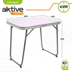 AKTIVE - Table Pliante Avec Poignée De Transport. Table De Camping 60x40x50 Cm -Magasin De Sport aktive table pliante avec poignee de transport table de camping 60x40x50 cm 3