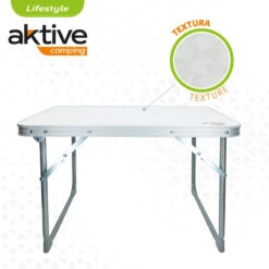 AKTIVE - Table Pliante . Table Basse Blanche En Aluminium - 40x60x40 Cm -Magasin De Sport aktive table pliante table basse blanche en aluminium 40x60x40 cm 2