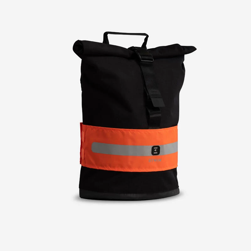 BTWIN BANDEAU DE VISIBILITE DE SAC JOUR NUIT ORANGE FLUO 1 BTWIN BANDEAU DE VISIBILITE DE SAC JOUR NUIT ORANGE FLUO