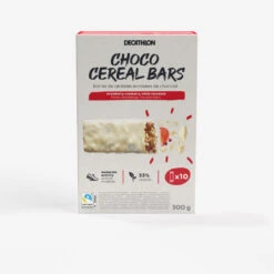 Decathlon BARRE DE CEREALES ENROBEE X10 CHOCOLAT BLANC & FRUITS ROUGES