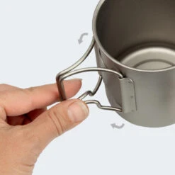 Batterie De Cuisine De Camping Set | Casseroles + Fourchette/Cuillère | Titane -Magasin De Sport batterie de cuisine de camping set casseroles fourchettecuillere titane 5