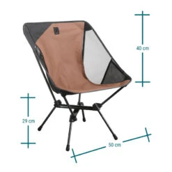 Quechua CHAISE BASSE PLIANTE DE CAMPING MH500 MARRON -Magasin De Sport chaise basse pliante de camping mh500 marron 3