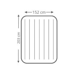 Intex Downy Queen Airbed - Lit Gonflable - 203x152x25cm - Avec Accessoires -Magasin De Sport downy queen airbed lit gonflable 203x152x25cm avec accessoires 3