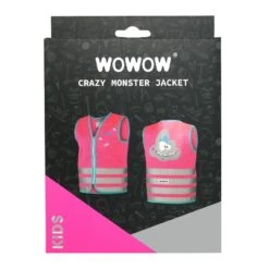 GILET DE SECURITE VELO ENFANT HAUTE VISIBILITÉ WOWOW CRAZY MONSTER ROSE -Magasin De Sport gilet de securite velo enfant haute visibilite wowow crazy monster rose 2