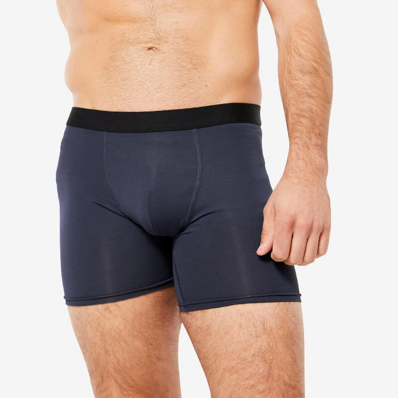 Decathlon Lot De 3 Boxers Respirants En Microfibre Homme - Bleu Foncé/bleu/kaki 2 Decathlon Lot De 3 Boxers Respirants En Microfibre Homme - Bleu Foncé/bleu/kaki – Image 2