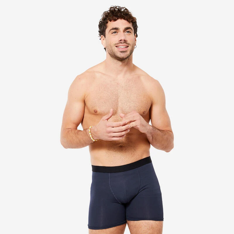 Decathlon Lot De 3 Boxers Respirants En Microfibre Homme - Bleu Foncé/bleu/kaki 3 Decathlon Lot De 3 Boxers Respirants En Microfibre Homme - Bleu Foncé/bleu/kaki – Image 3