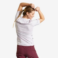 Rockrider MAILLOT MANCHES COURTES VELO VTT EXPL 500 FEMME LILAS