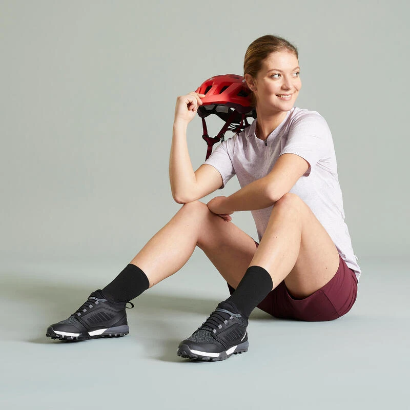 Rockrider MAILLOT MANCHES COURTES VELO VTT EXPL 500 FEMME LILAS 10 Rockrider MAILLOT MANCHES COURTES VELO VTT EXPL 500 FEMME LILAS – Image 10