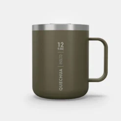 Quechua Mug MH500 Isotherme (double Paroi Inox) Camp Du Randonneur 0,38L Kaki -Magasin De Sport mug mh500 isotherme double paroi inox camp du randonneur 038l kaki 8