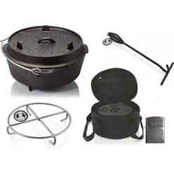 Petromax Dutch Oven FT6-6QT (avec Pieds) Ensemble - Poêle + Sac De Rangement +