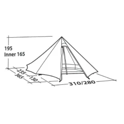 Robens Cône Vert PRS - Tipi Tent Pour Quatre Personnes -Magasin De Sport robens cone vert prs tipi tent pour quatre personnes 2