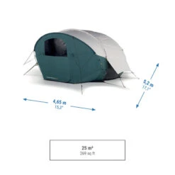 Quechua Tente Bulle De Camping - AirSeconds Skyview Polycoton - 2 Personnes - 1 Chambre -Magasin De Sport tente bulle de camping airseconds skyview polycoton 2 personnes 1 chambre 3