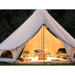 Tente Tipii 400 Canvas - Tipi 8 Pers. - 400 X 400 X 250 Cm -Magasin De Sport tente tipii 400 canvas tipi 8 pers 400 x 400 x 250 cm 3
