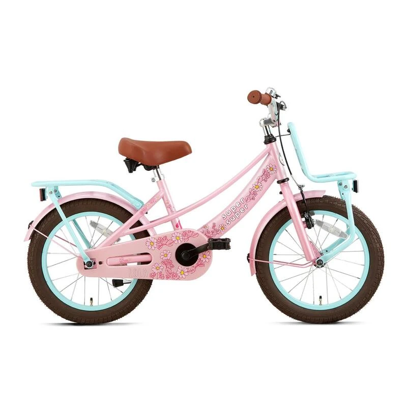 Vélo Enfant SuperSuper Lola - Filles - 16 Pouces - Turquoise / Rose 1 Vélo Enfant SuperSuper Lola - Filles - 16 Pouces - Turquoise / Rose