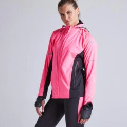 VESTE RUNNING FEMME KIPRUN WARM REGUL ROSE FLUO -Magasin De Sport veste running femme kiprun warm regul rose fluo 3
